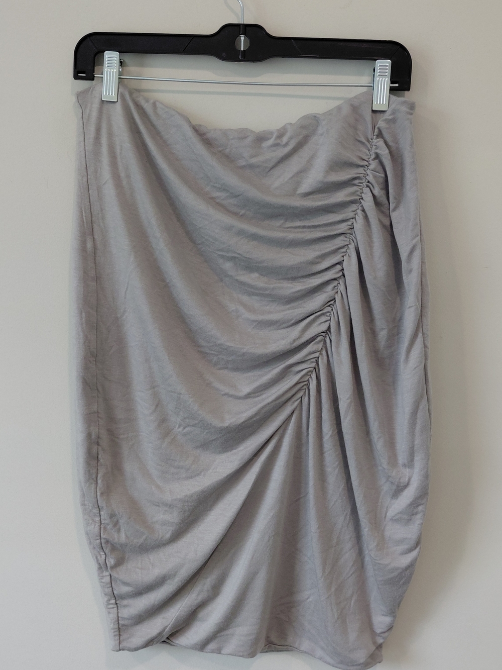 James Perse Light Gray Ruched Pencil Skirt